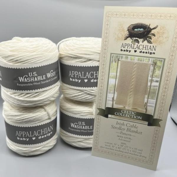 Irish Cable Wool Blanket Kit – Appalachian Baby Design